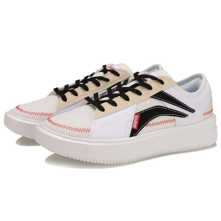 Li Ning Badfive The Rebel Casual Low Top Basketball Shoes Women's White Apricot AGBP022-3