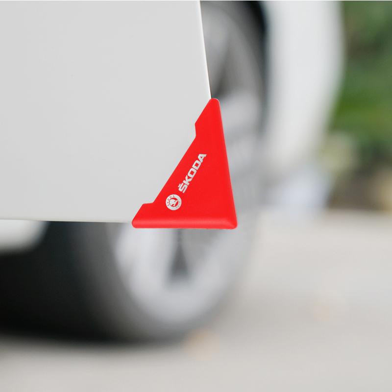 Vehicle Special Silicone Door Corner Bumper 2PCS For Skoda Octavia A5 A7Cover Anti-Scratch Anti-Collision Protective Corner Cap