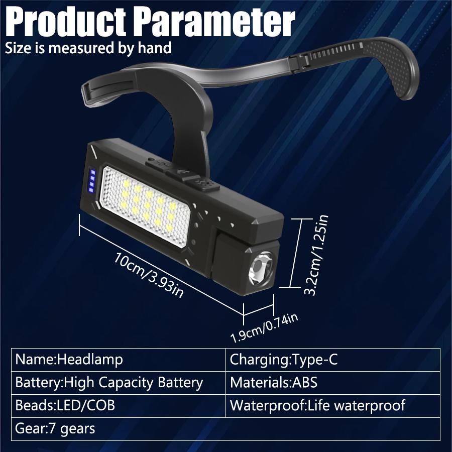 Induction LED COB Headlamp USB Rechargeable Lamp Ear Headlight with Magnet Portable Headtorch Outdoor Camping Fishing Lantern