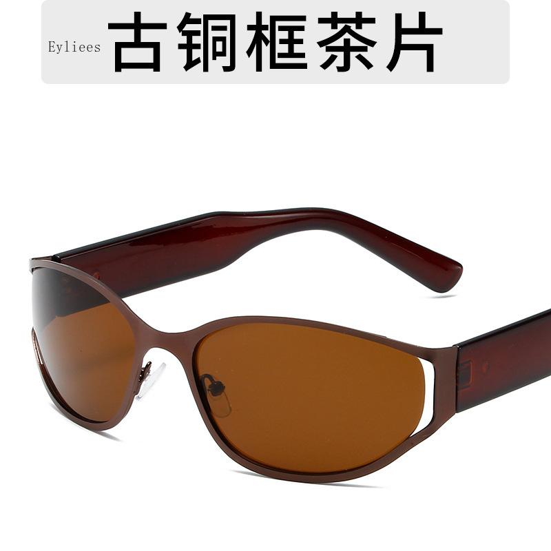 

Vintage Oval Punk Sunglasses Female Luxury Design Curved Frames Sun Spectacles Male Fashion Eye Spectacles Shades Goggles UV 400 Protection