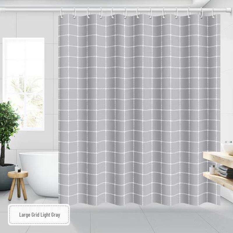 

Современная минималистичная водонепроницаемая шторка для душа с квадратным принтом W0.8m x H1.8m