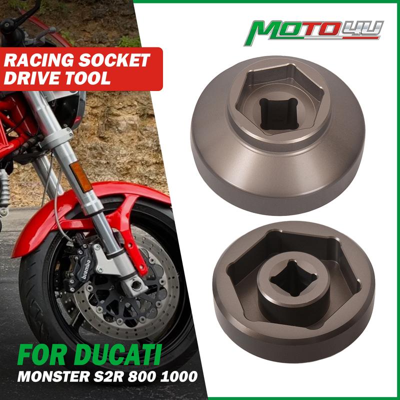 For DUCATI MONSTER S2R 800 1000 Racing Socket Drive Tool 46mm / 28mm Front Rear Motorcycle Wheel Nuts Wheel Socket