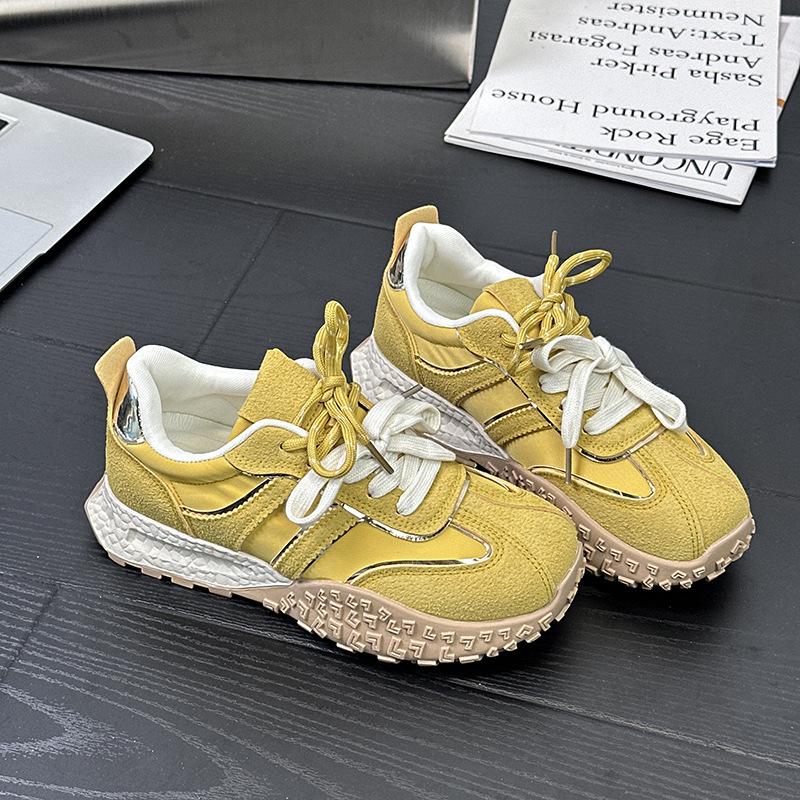 

9 универсальных женских кроссовок на толстой подошве, новых, удобных и легких для ног, для небольших занятий спортом 40 золотисто-желтый