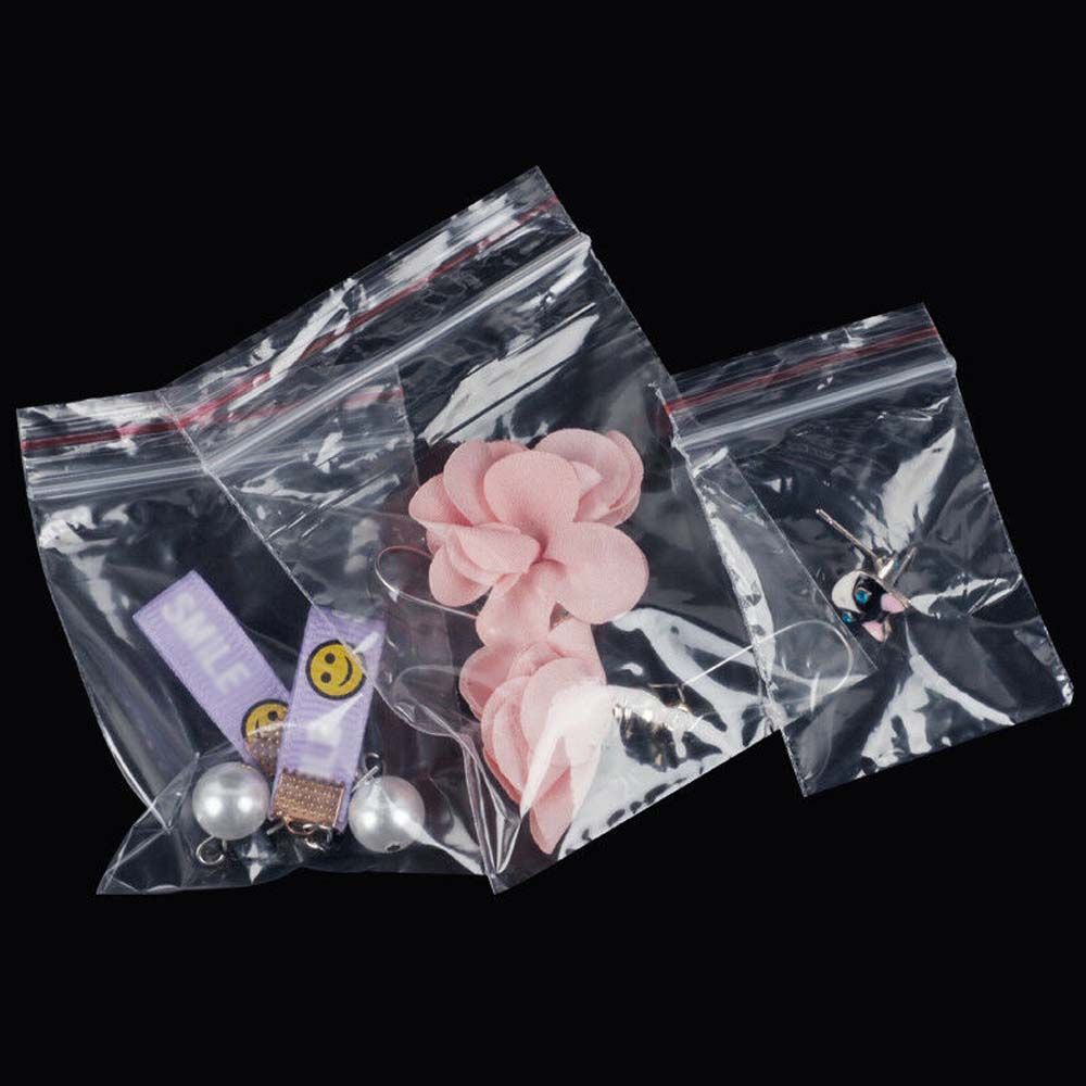 100Pcs Clear Moisture-proof Snacks Food Storage Plastic Bags Sealing Bag Kitchen