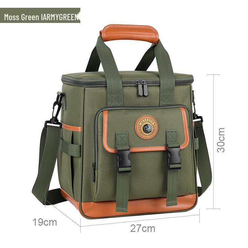 Large Capacity Insulated Outdoor Picnic Crossbody Travel Bag for Camping & Food Storage