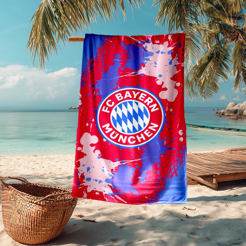 Ultra-Soft Beach Towel with Bayern Munich Theme,Ideal for Pool - Camping, Diving - Perfect Travel Essential, Vibrant Beach Towel.