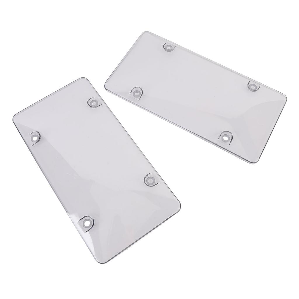 2 Stück 12x6 Zoll Kennzeichenabdeckung Klarer Schutz Kennzeichenhalter Schild Universelle Passform für US