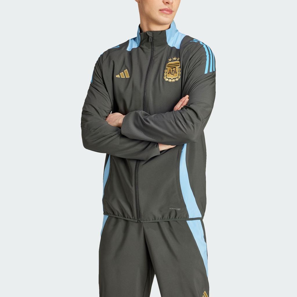 Adidas Argentina Tiro 24 Soutěžní bunda se stojáčkem Pánská bunda Karbonově černá IQ0805