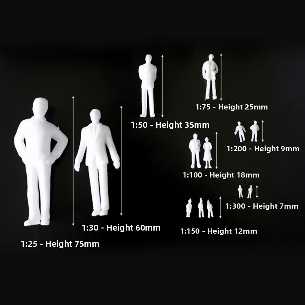 10/100pcs 1:300/1:200/1:100/1:150 Miniature Simulation Figures Model 1:75/1:50/1:42/1:30/1:25 Scale Building People Figures