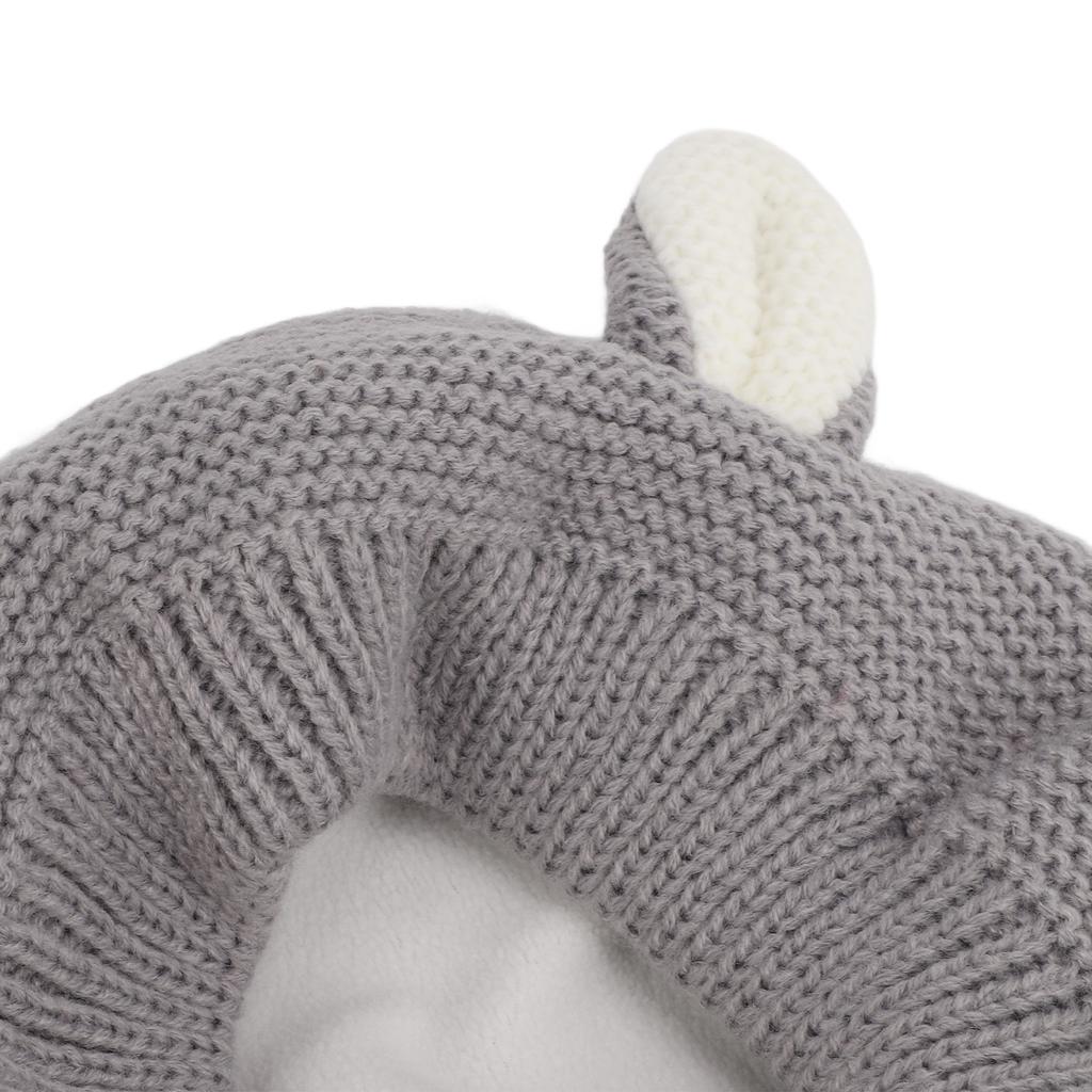 Knitted Rabbits Ear Pet Hat Noise   Warm Dog Grooming Earmuffs Hat for Large Dogs