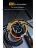 65W Dual USB Car Charger with QC3.0 Fast Charging, Multi-Function Digital Display, and One-to-Three Splitter