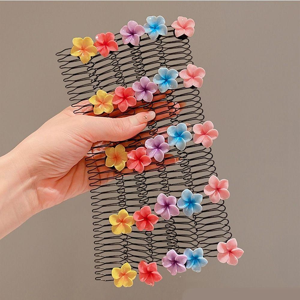 Spring Invisible Extra Hair Holder Headband Flower Hairpin U Shape Hair Styling Comb  Children