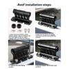 Lightweight Aluminum Bike Holder Tool Free Installation Bike Rack for Front Fork & Rear Wheel Fits Most Bike Types