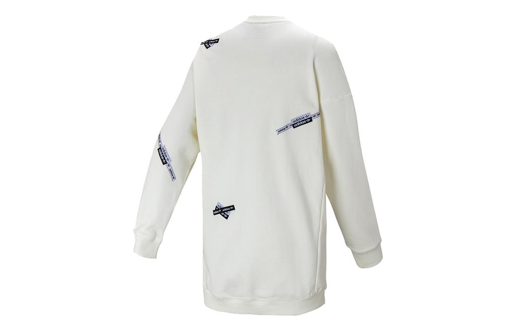 Adidas Originals Pharrell Williams Sweatshirts Women's White Crew Neck Moderate Regular H38831