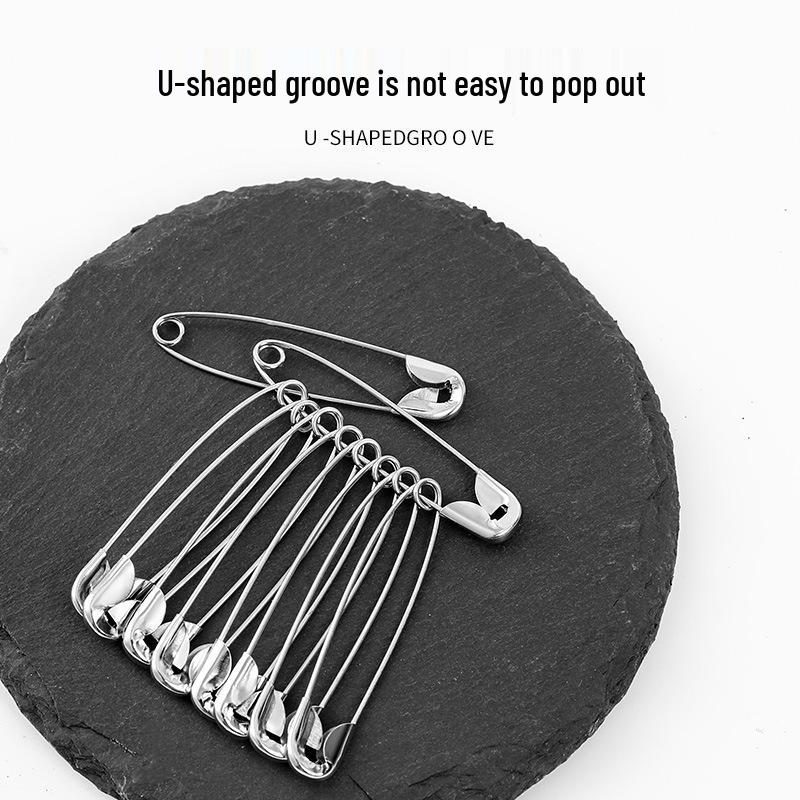 Vintage Large & Small Safety Pins: U-Shaped Brooch and Paper Clip Style for Clothes