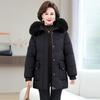 Dicker Damen-Wintermantel mit Kapuze und Polsterung