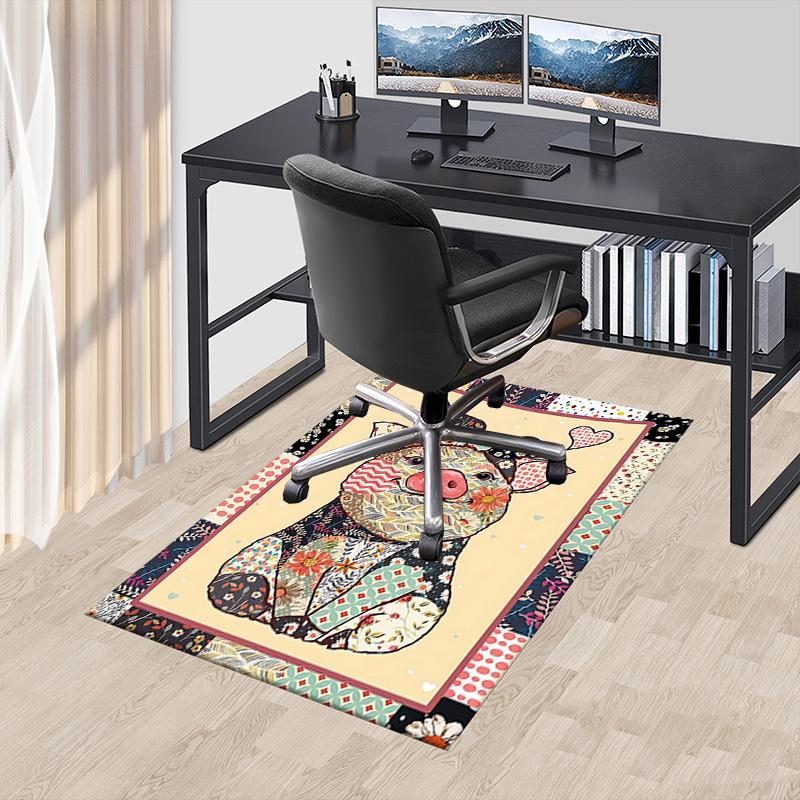 1PC Piggy Pattern Non-Slip Floor carpet, Office, family, bedroom, Studio - Large Area Rug, Decorative Mat, Longlasting Material-C0441