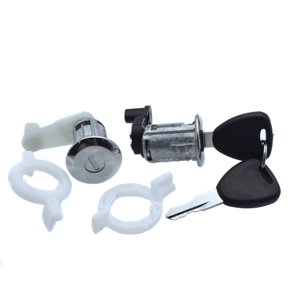 Door Lock Cylinder 2 Key Left Right LH RH For Renault Clio 1998 1999 2000 2001 2002 2003 2004 2005 & Megane Scenic Master Thalia
