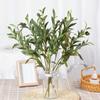 With Fruit Artificial Olive Branch Plastic Fake Olive Tree  Vase Arrangement
