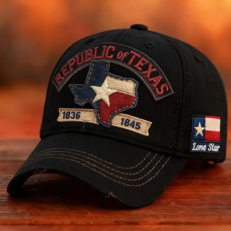 Embroidered Letters Baseball Hat Design Adjustable Strap Lightweight Polyester Casual Sporty Headwear
