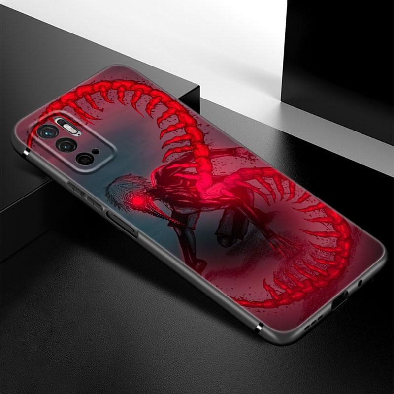 

Чехол для телефона с изображением аниме «Токийский гуль ужасов» для Xiaomi Redmi Note 7 8 9 10 Lite 11 11E 11T 12 Pro 11S 4G 10T 5G 8T 9S 10S, черный чехол Redmi Note 12 Pro 5G