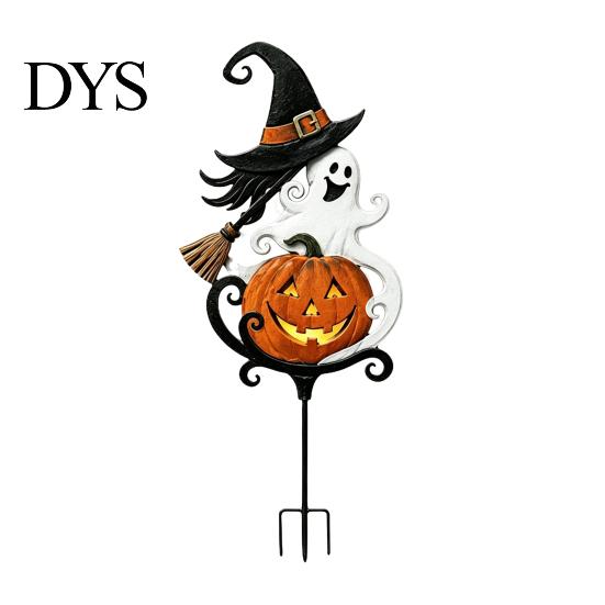 Yard Stakes for Halloween Garden Stake, Metal Witch Pumpkin Rust-Proof Outdoor Courtyard Ornaments Decoration Lawn Patio Porch Pathway, Gift Gardener