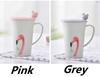Reusable Wheat Straw Mug Office Coffee Cup Student Cup with Lid & Spoon Stirring Mug Plastic Coffee Cup