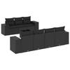 VidaXL Salon de Jardin avec Coussins 8 pcs, Canapés de Terrasse, Ensemble de Meubles de Patio, Mobilier d'Extérieur, Noir 3254662