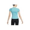 Nike Pro Dri-FIT Quick-Dry Solid Color Breathable Mesh Training Short Sleeve Raglan T-Shirt Women Tops Denim-Blue-Green White FV7843-464