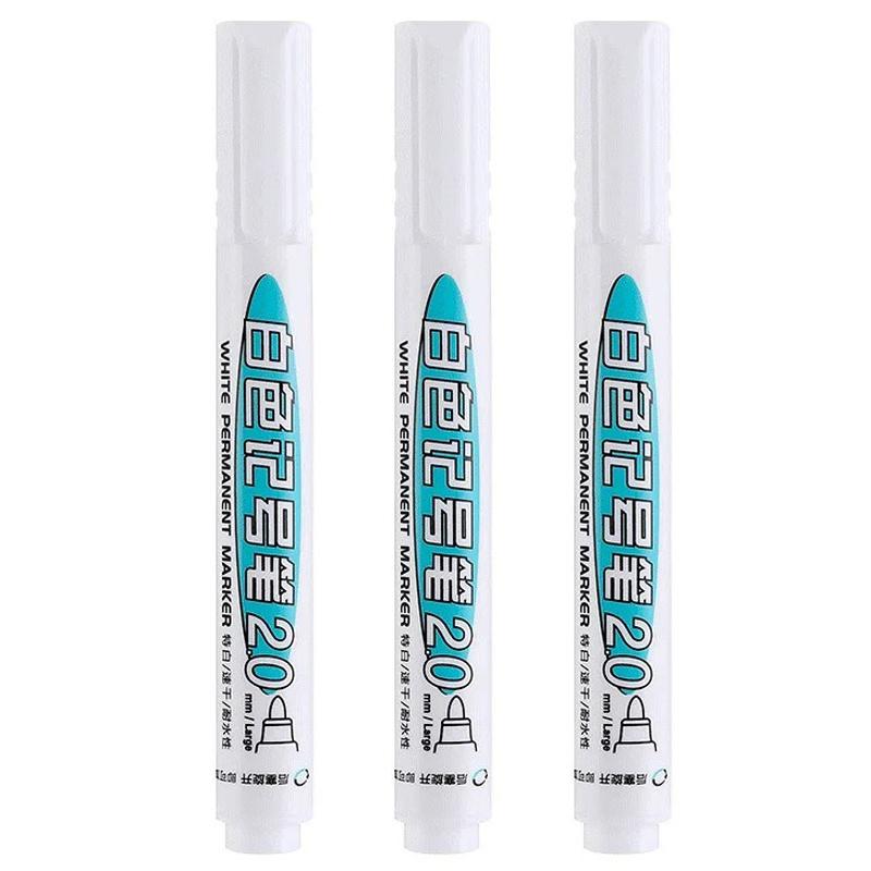 1-7PCS GuangNa 20ML White Ink Oily Marker Pen set Filling Paint White Markers for Painting Tyre Tread Waterproof Permanent Pens