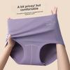 Lady Spring and Autumn High Elastic Soft Nuo 10A Antibacterial Crotch Full Hip High Waist Belly Triangle Briefs
