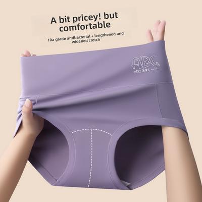 Slip Donna Primavera e Autunno Alta Elasticità Morbido Nuo 10A Cavallo Antibatterico Fianchi Completi Vita Alta Triangolo Addominale