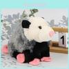 Cute Opossum Plush Toy Realistic Grey Stuffed Animal Decorative Sofa Accent