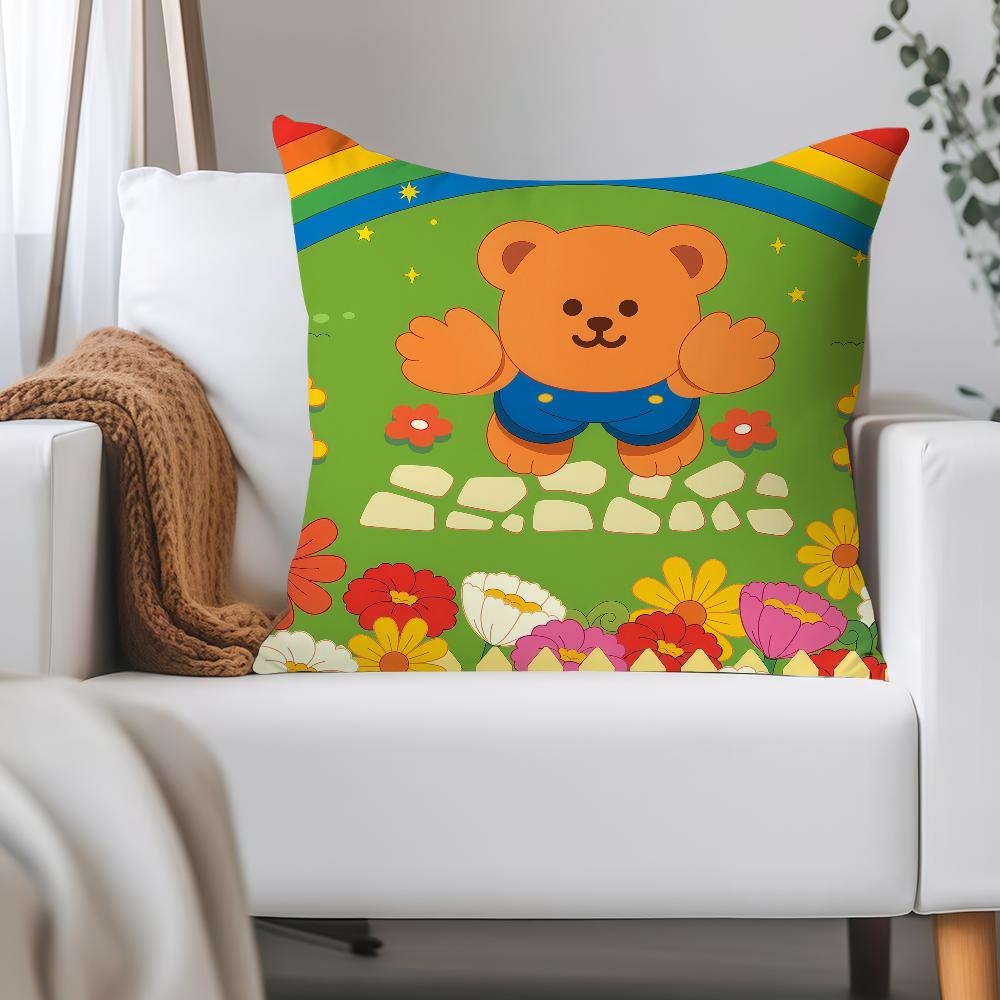 Happy W-wiggle Cartoon Pillow Case Applicable Space For Guest Rooms Interiors Cars Office House Decoration