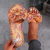 Fashion Plus-size summer fashion casual new slippers for women 2025 flat flat slippers with bow