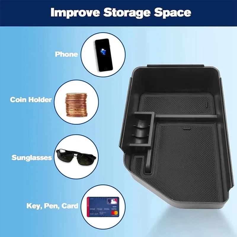 Car Storage Box Storage For KIA EV6 CV  Accessories 2024  Car Central Console Armrest Storage Box Organizer Accessories