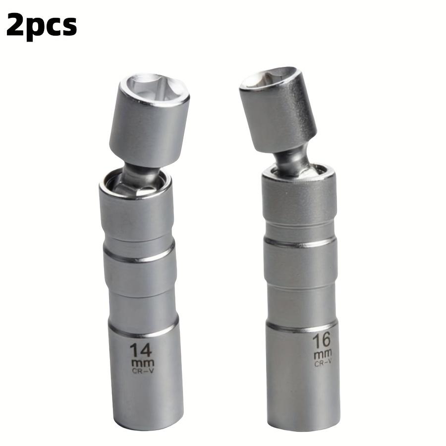 14mm &16mm Thin Wall Magnetic Swivel Spark Plug Socket 3/8-Inch Drive 12-Point Spark Plug Socket Removal Tool Access