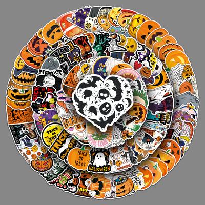 200 Halloween Doodle Personality Cartoon Festival Children's DIY Hand Ledger Skateboard Suitcase Stickers