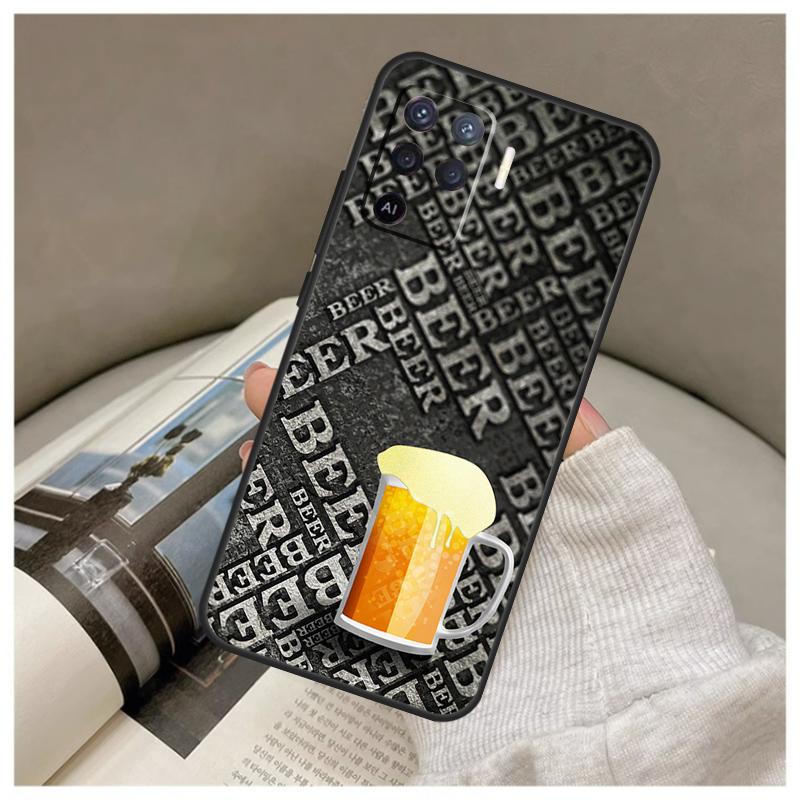 Beer Cup Case For Oppo A16 A76 A96 A60 A98 A58 A78 A18 A38 A80 A40 A77 A57 A17 A74 A54 A94 A15 A5 Pro