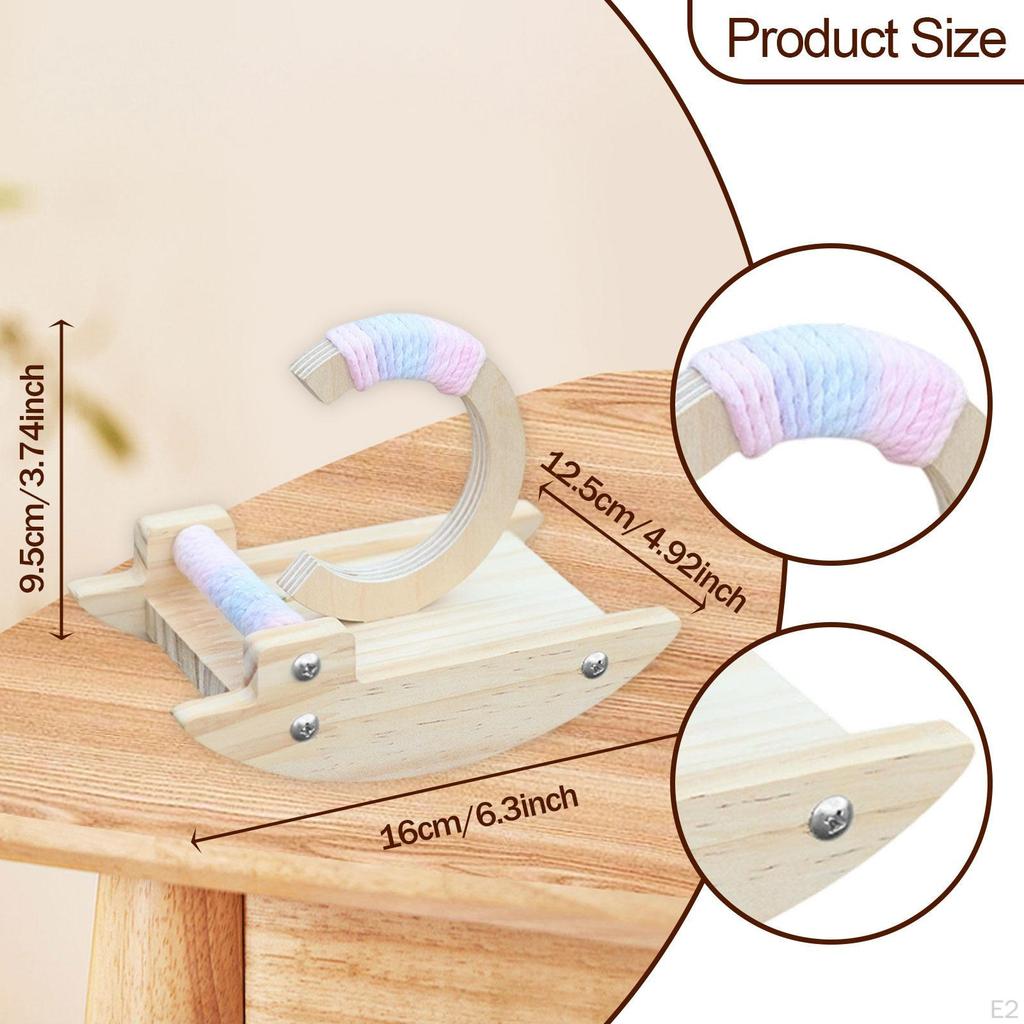 Bird Perch Stand Training Wood Exercise Accessories Rocking for Birds Budgies