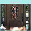 Spooky Pumpkin Halloween Wreath Door Hanging Decorative Courtyard Ornament