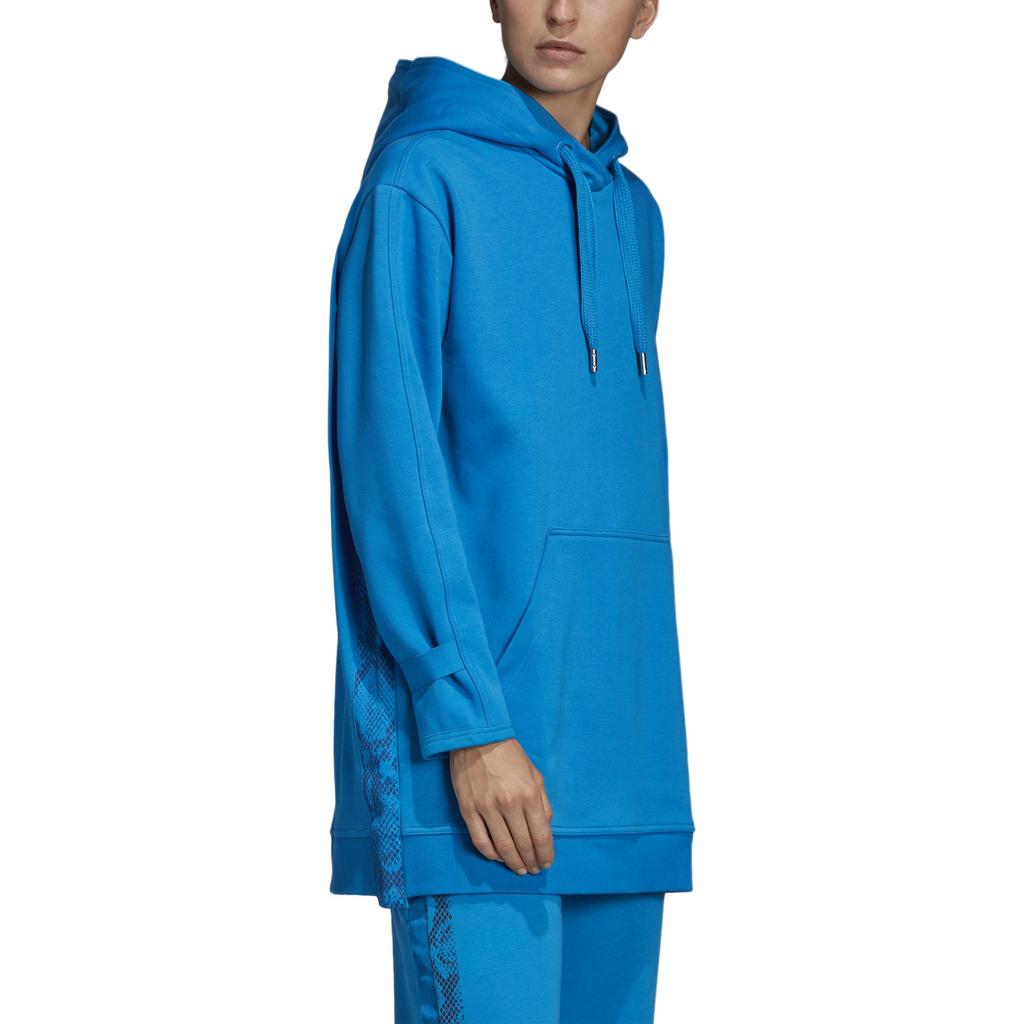 adidas Felpa Casual a Maniche Lunghe con Cappuccio Monocolore da Donna Felpa Blu DT9221
