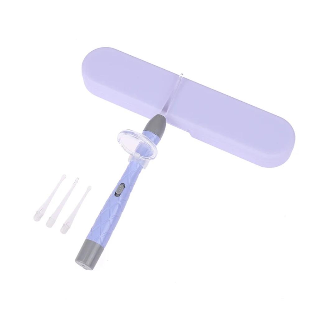 8X Magnifying Glass Luminous Ear Spoon 2 Soft Spoon USB Ear Cleaner LED Light Earpick Adults