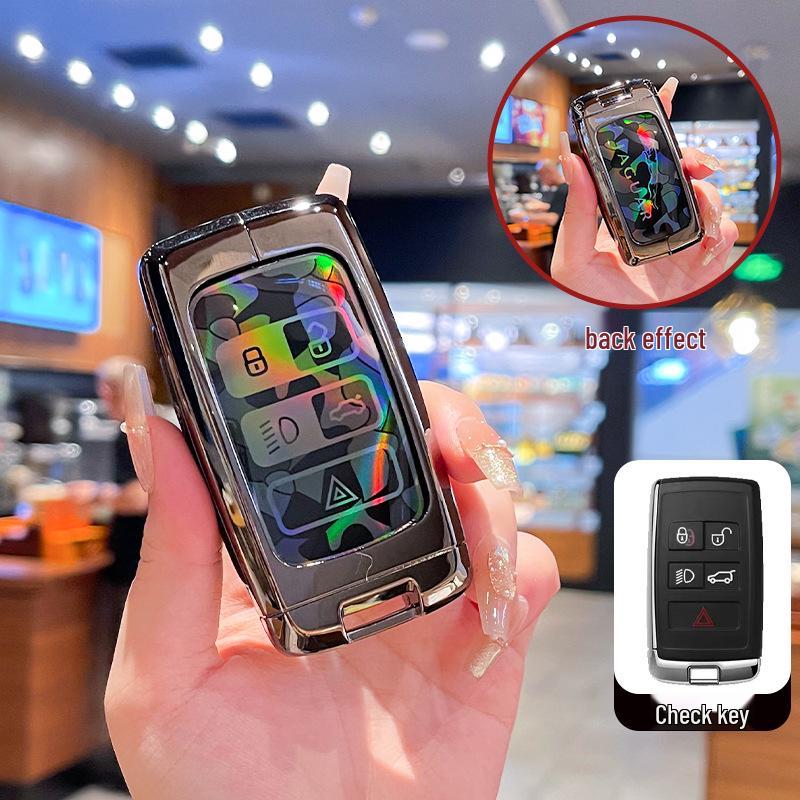 Jaguar XFL/XEL/XJL Key Cover: Iridescent Metal, High-End Buckle, F-Pace & F-Type Compatibility