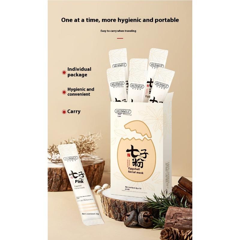 Qizi Powder Eggshell Mask Hydrating Moisturizing Firming Moisturizing Brightening Skin Color White and Tender Smear Mask