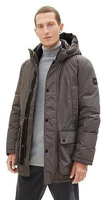 Winter Jacket Tom Tailor Parka with Detachable Hood (1037347) Grey Textured Puffer