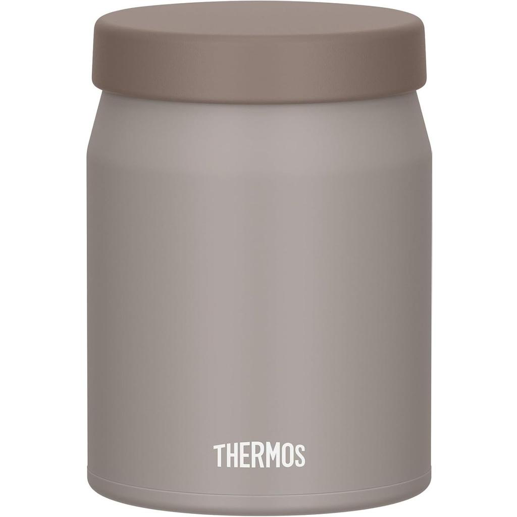Thermos Vacuum Insulated Soup Jar 400ml Greige designed easy cleaning integrated packing structure features fully washable unit three easy-to-clean
