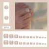 24pcs/box Cat Eye Fake Toenails Super Shiny Foot Nails French Style Toe Nails  for Women Girl