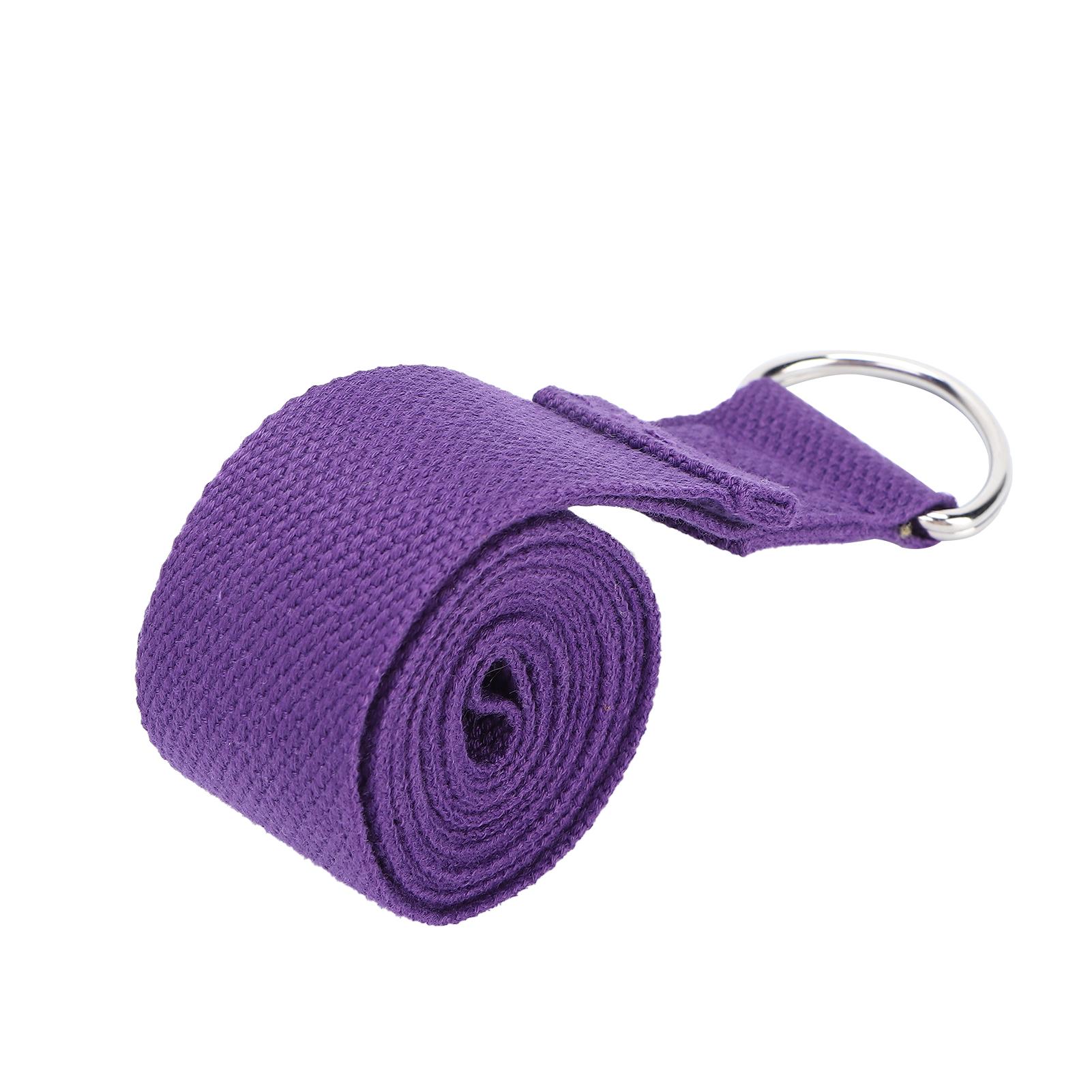 

Фитнес-растяжка ремень неэластичный эластичный ремень для йоги хлопковые фитнес-ленты с DRring фиолетовый