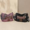 Women's Patchwork Shoulder Bag Large Capacity Nylon Crossbody Bag